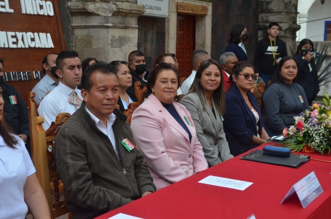 Encabeza alcaldesa de Zacualpan, celebraciones por la Revolución Mexicana