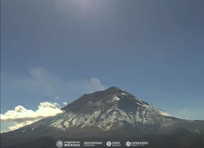 Volcán Popocatépetl emitió 110 exhalaciones 