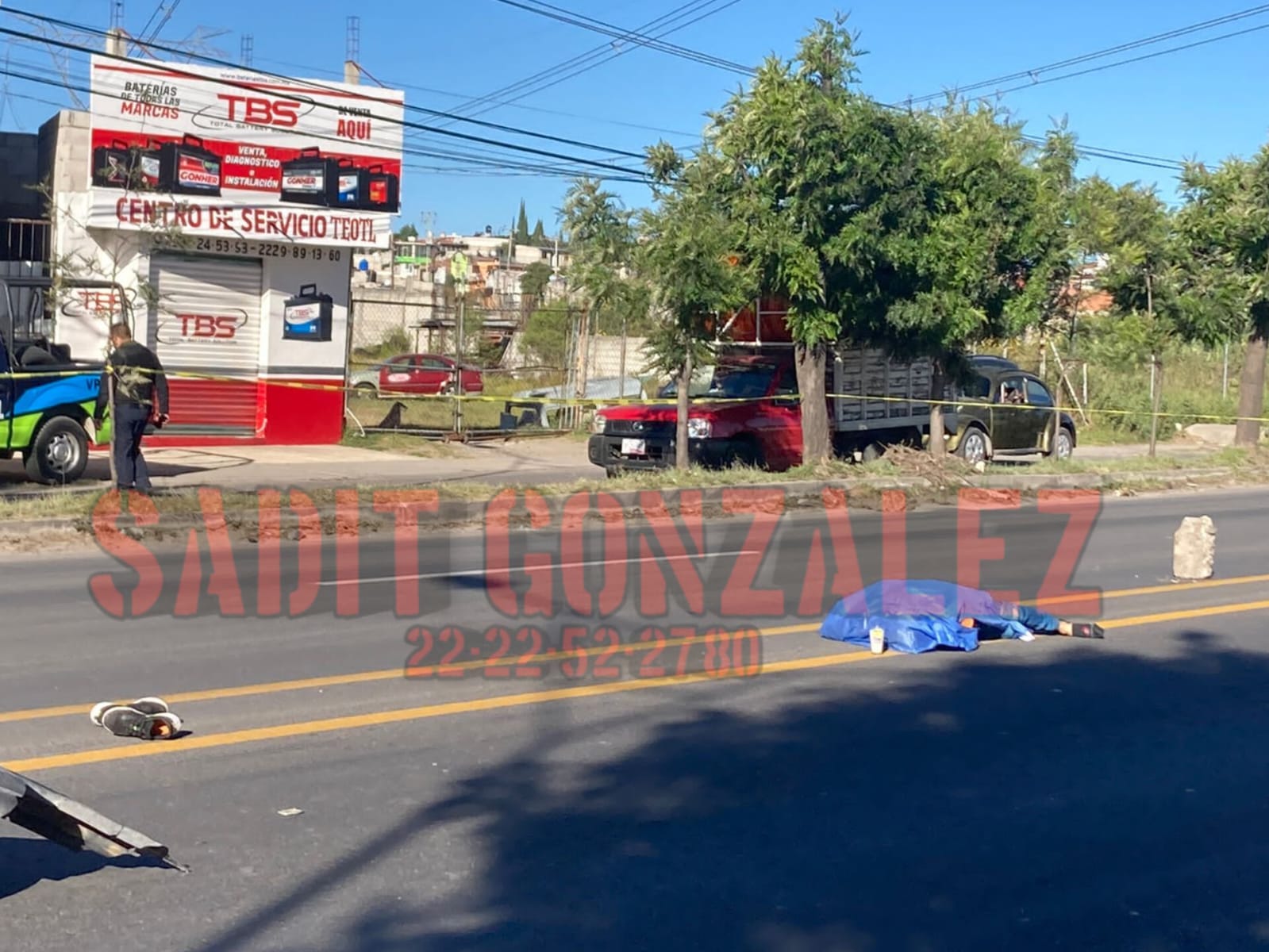 Muere hombre atropellado sobre la federal Puebla-Tlaxcala