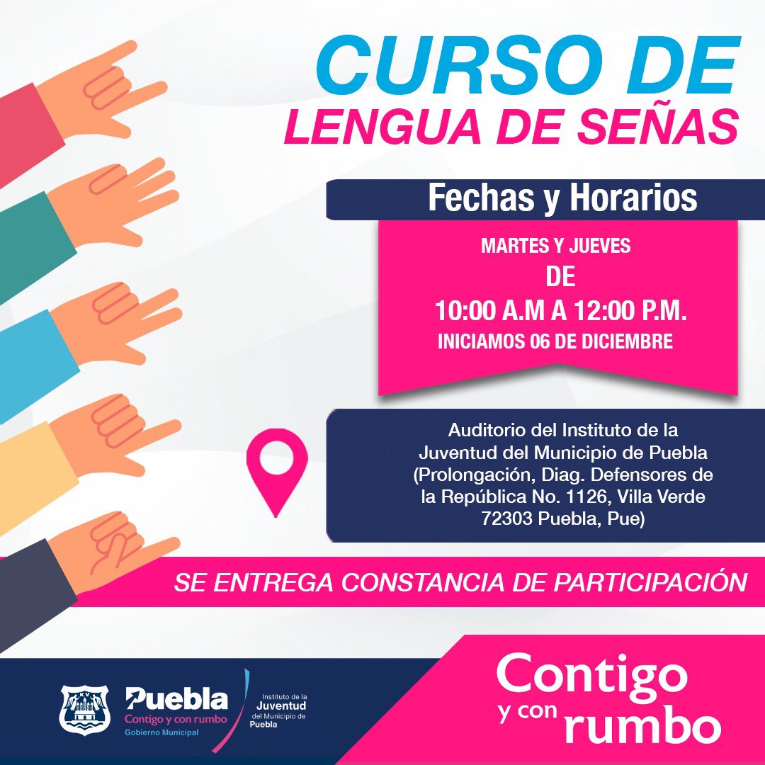 Impartirán curso de lenguaje de señas: Ayuntamiento de Puebla