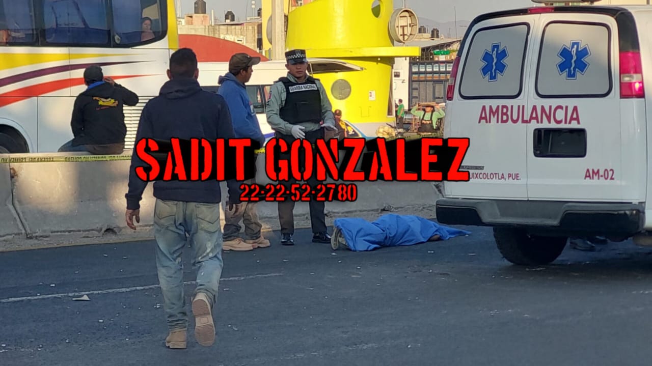 Muere hombre atropellado por una camioneta en Huixcolotla