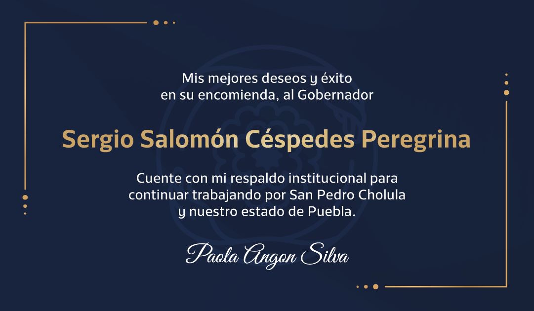 Ayuntamiento de San Pedro Cholula trabajará con el gobernador Céspedes: Paola Angon