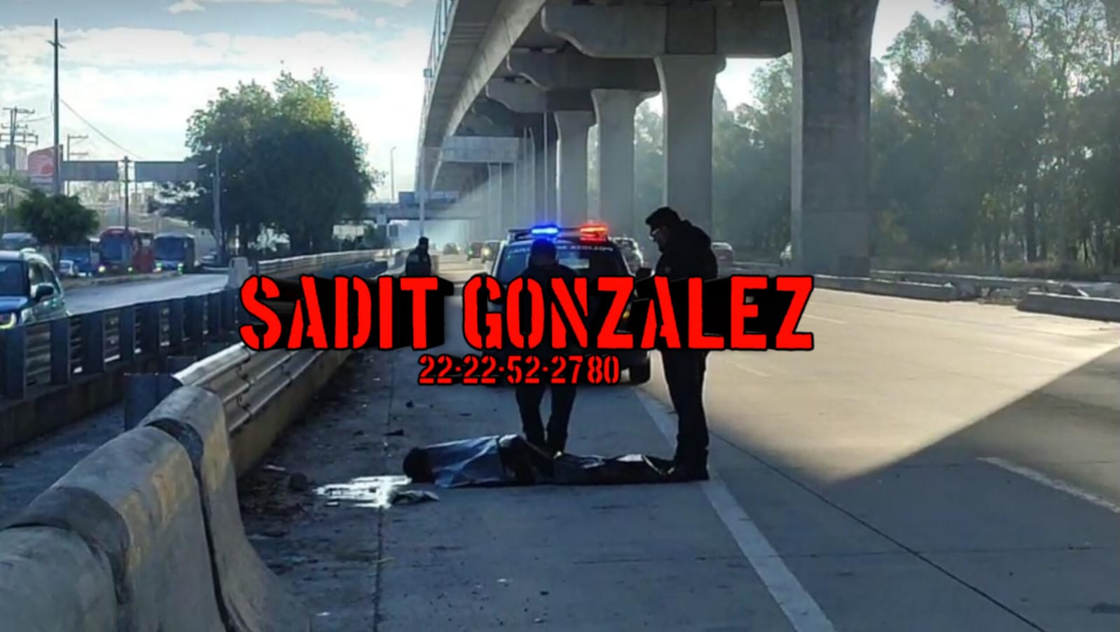 Muere hombre atropellado sobre la autopista Mexico-Puebla