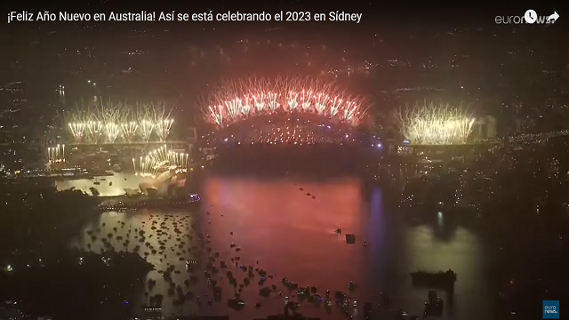 ¡Feliz Año Nuevo en Australia! Así se está celebrando el 2023 en Sídney (minuto 9)