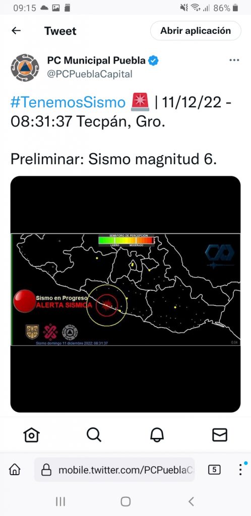 Miguel Barbosa y Eduardo Rivera activan protocolos de revisión tras sismo de hoy