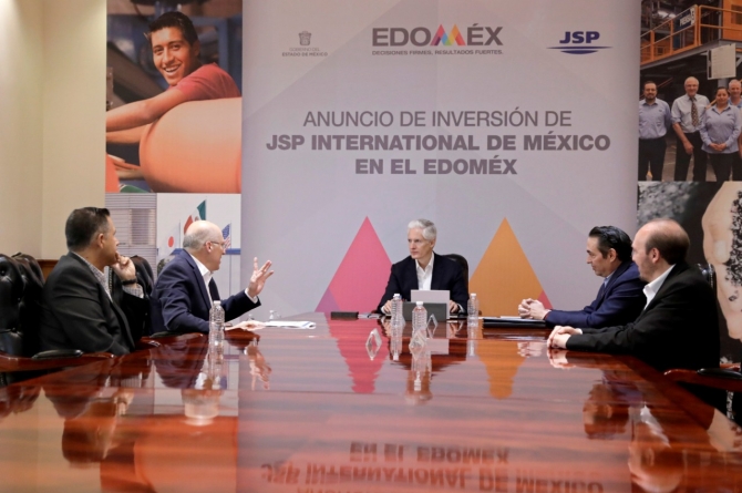 Empresa JSP International de México fortalecerá con inversión sus operaciones en Toluca