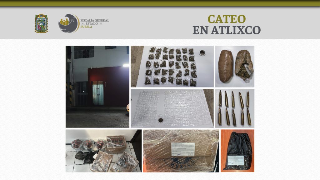 Encuentran drogas y armas en antro de Atlixco