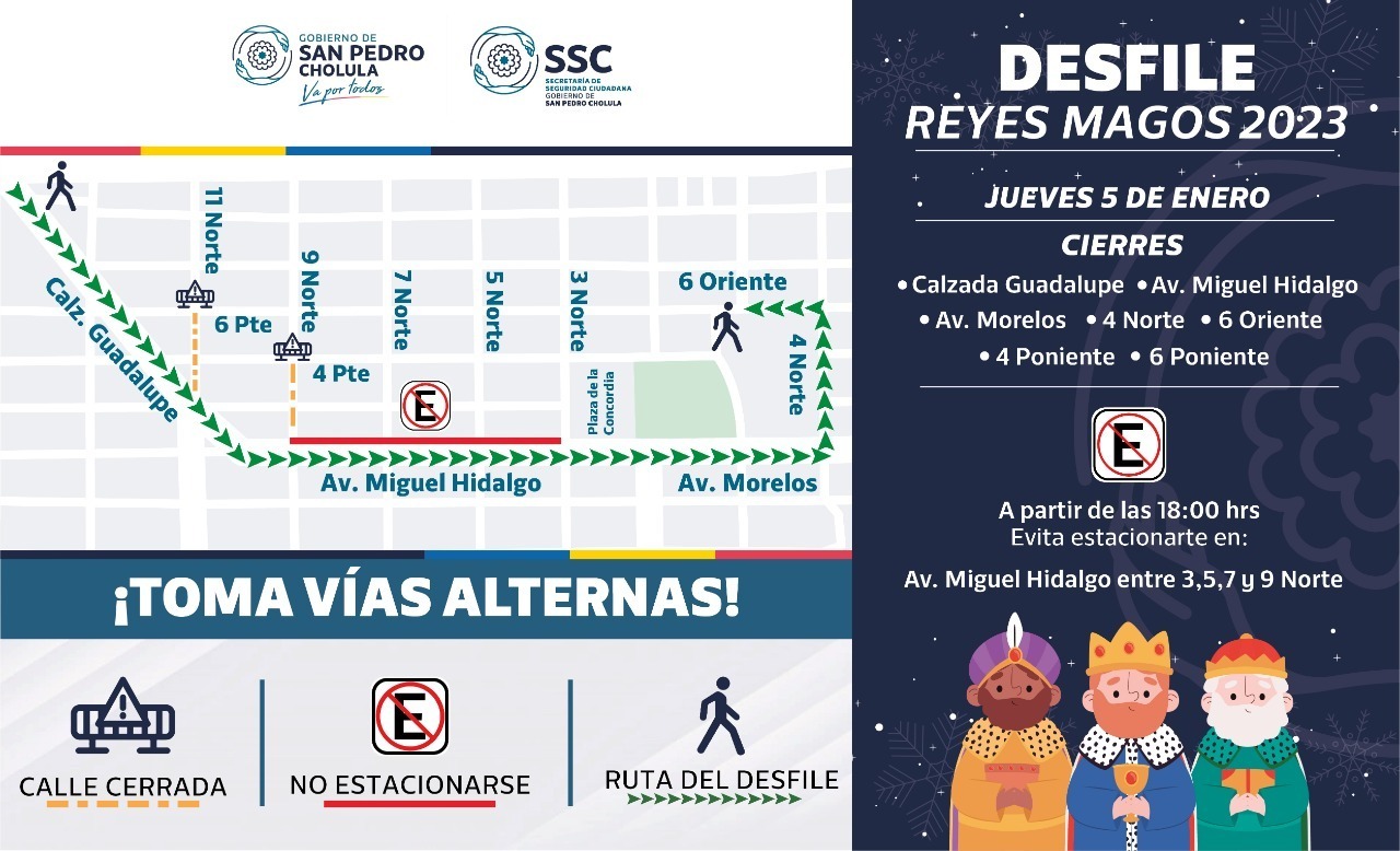 ¡No se te pase! este jueves habrá cierre de calles en San Pedro Cholula