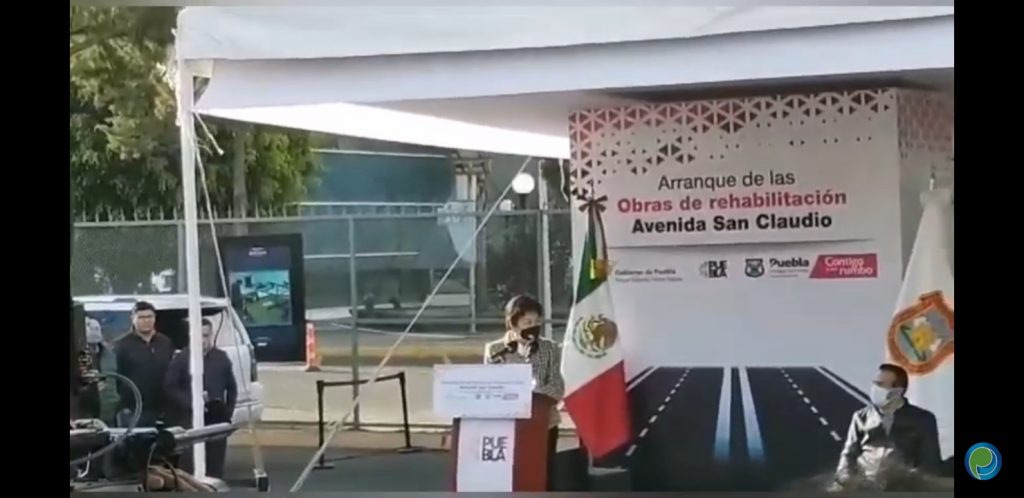 Video desde Puebla: Lilia Cedillo, Sergio Salomón Céspedes y Eduardo Rivera inician obra en zona universitaria