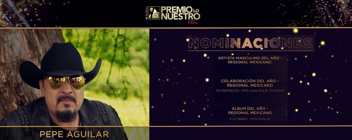 Pepe Aguilar destaca en la lista de Premio lo Nuestro con 3 nominaciones