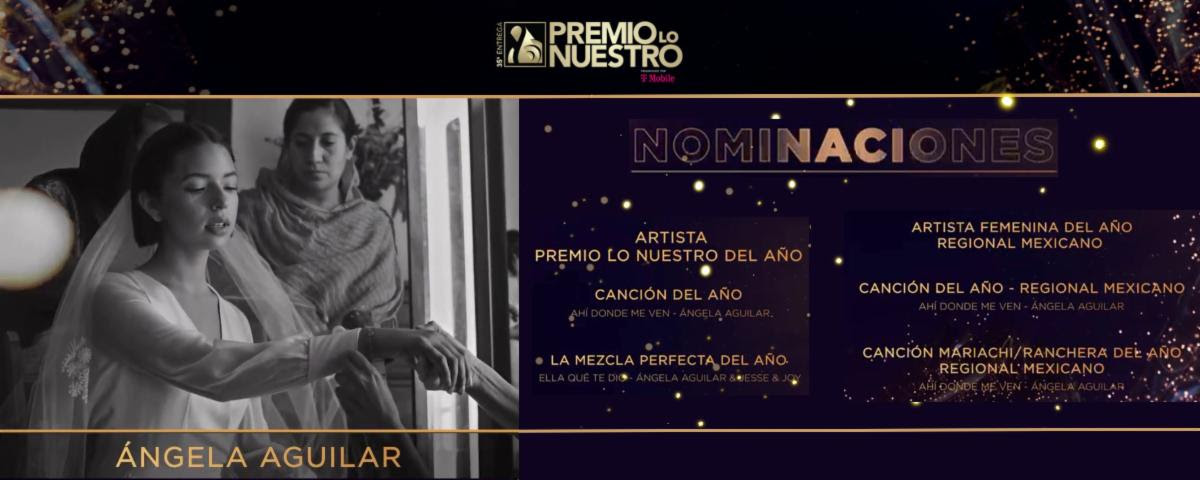Ángela Aguilar se convierte por segunda ocasión en la cantante de música mexicana más nominada en Premio lo Nuestro