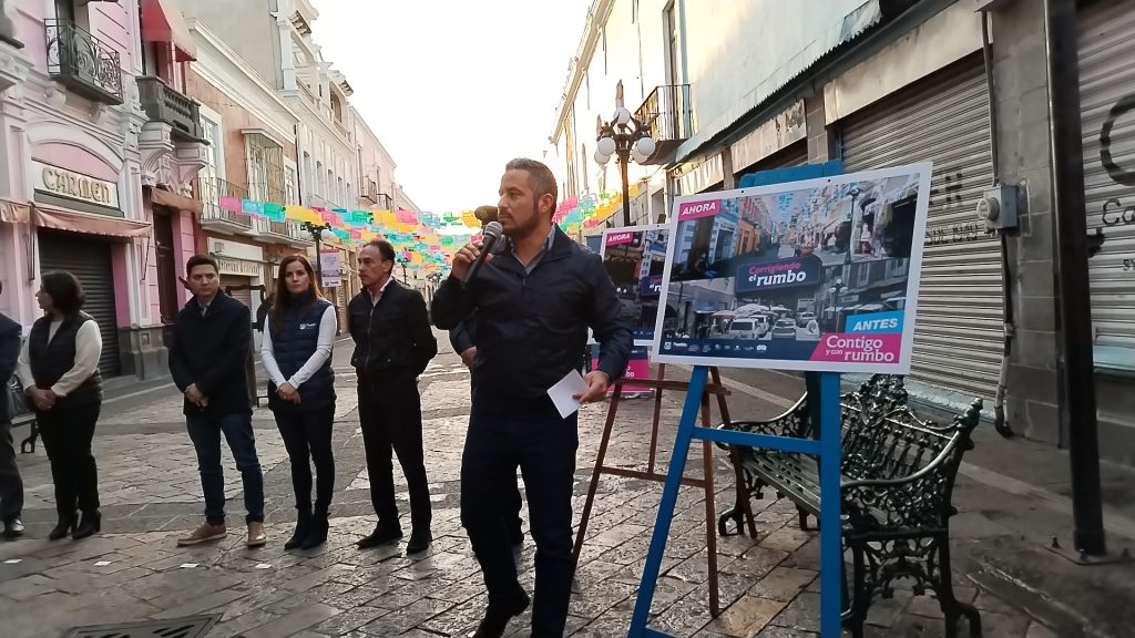Ayuntamiento de Puebla entrega rehabilitación de la calle 6 oriente, conocida como de los “Dulces”