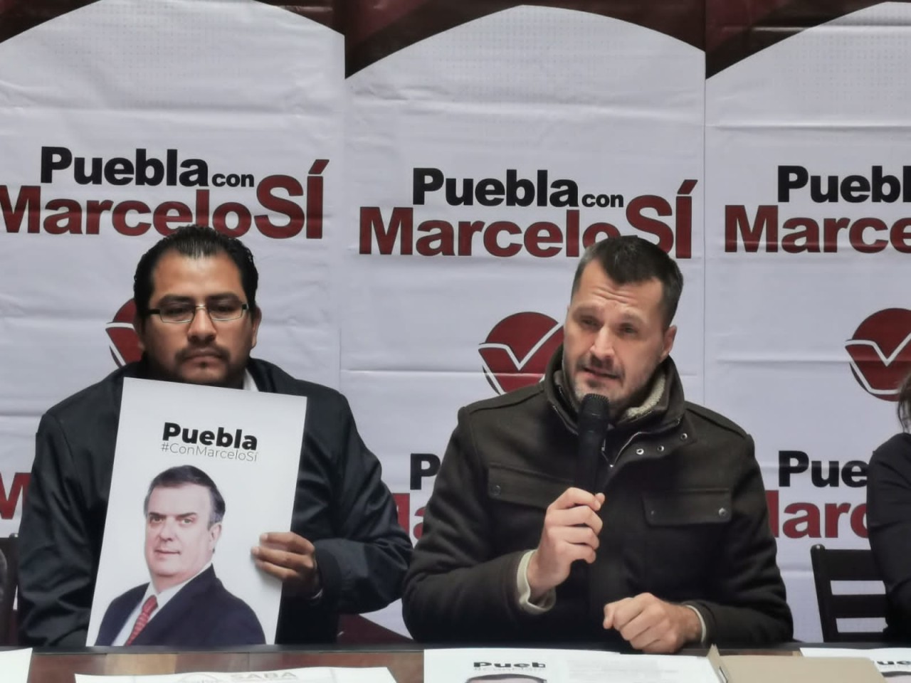 Se deslinda “Puebla con Marcelo Si” de bardas en favor del canciller