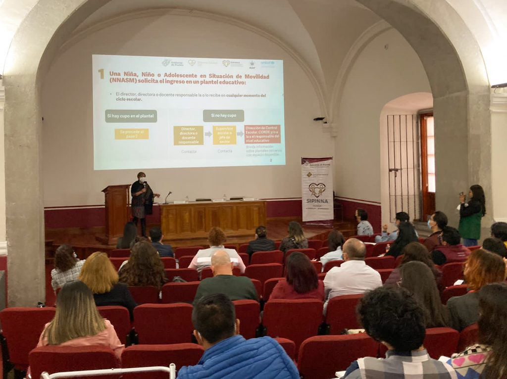Fortalece SESIPINNA Puebla atención a niñas, niños y adolescentes en situación de movilidad