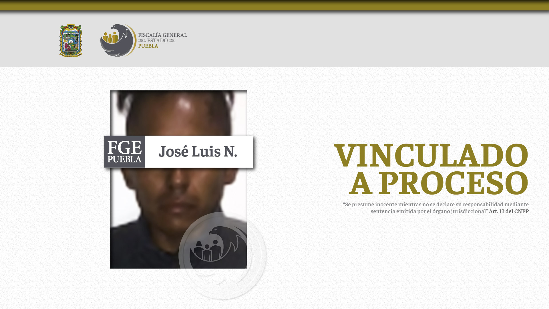 La Fiscalía de Puebla obtuvo vinculación a proceso por robo de infante