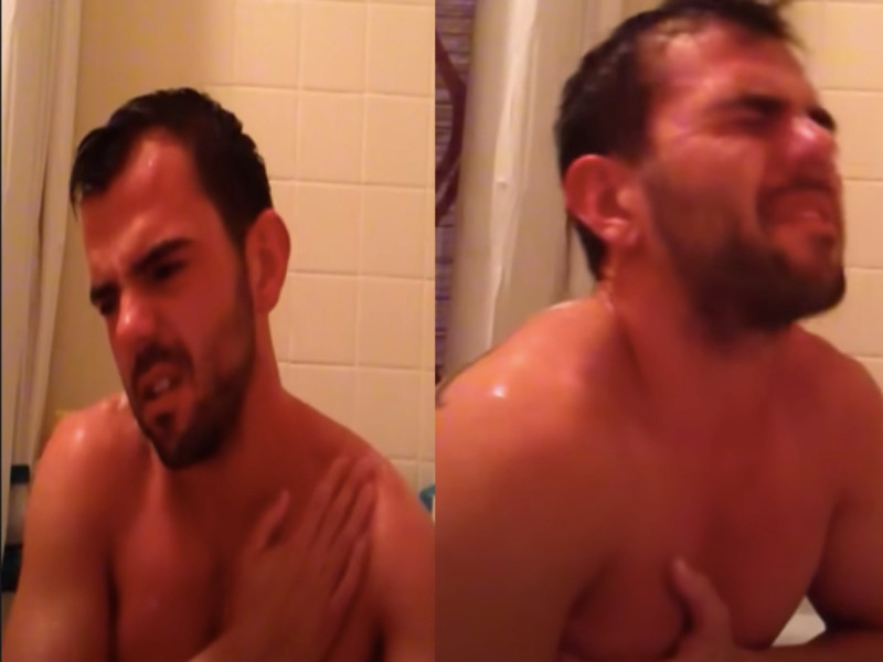VIDEO: Influencer graba sin querer su infarto casi mortal en la bañera