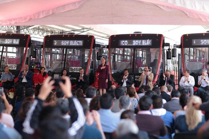 Sheinbaum: Estamos cumpliendo un sueño para la capital del país: tener la primera línea de Metrobuses eléctricos, única en el mundo