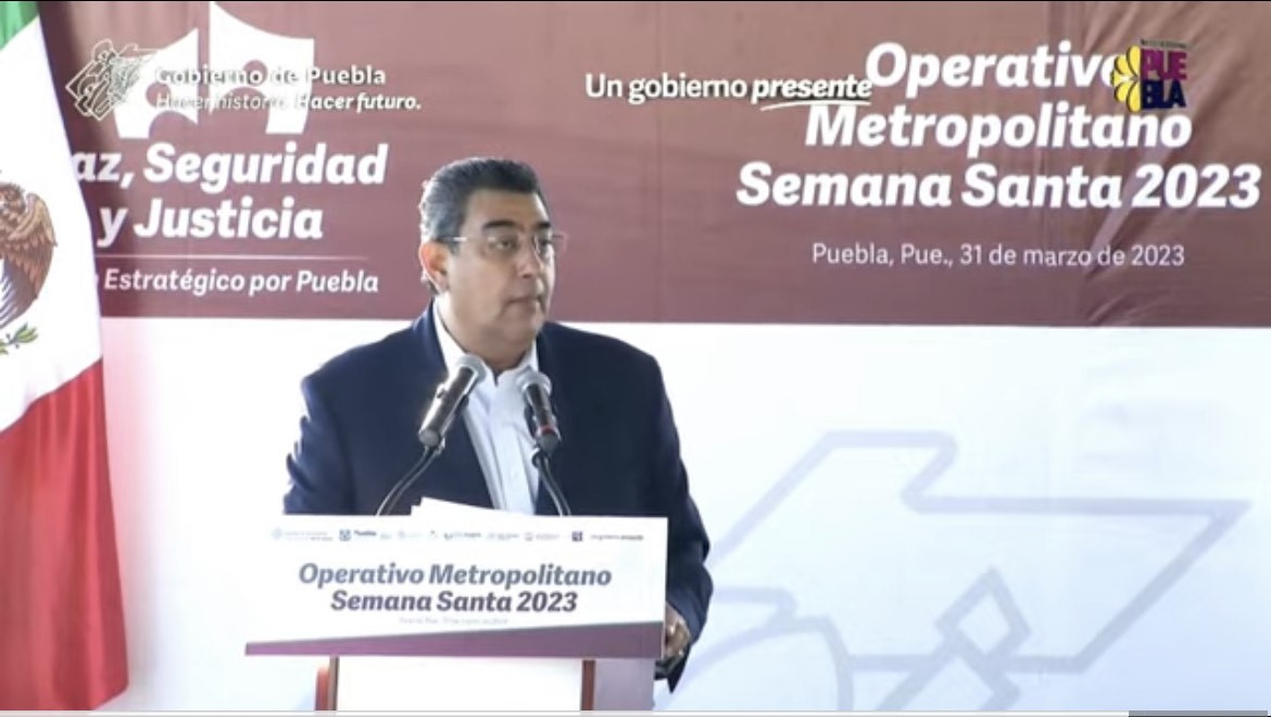 Video desde Puebla: Sergio Salomón y Eduardo Rivera inician el Operativo Metropolitano de Semana Santa 