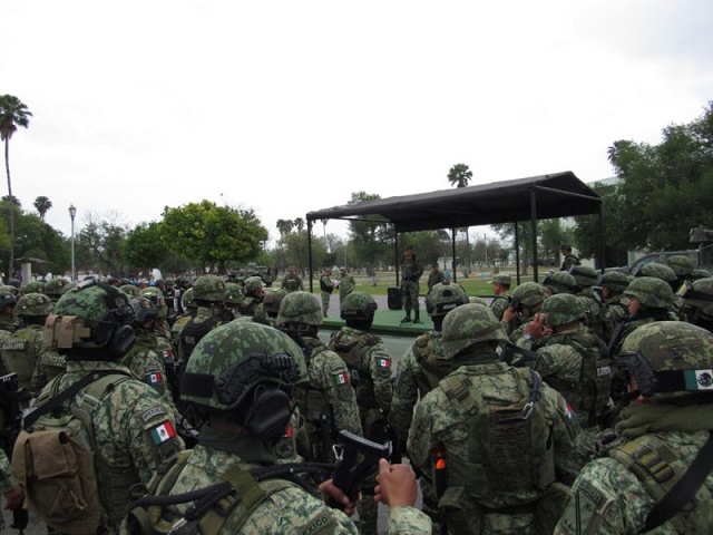 Llegan a Tamaulipas 300 integrantes de la Fuerza de Tarea de la Sedena