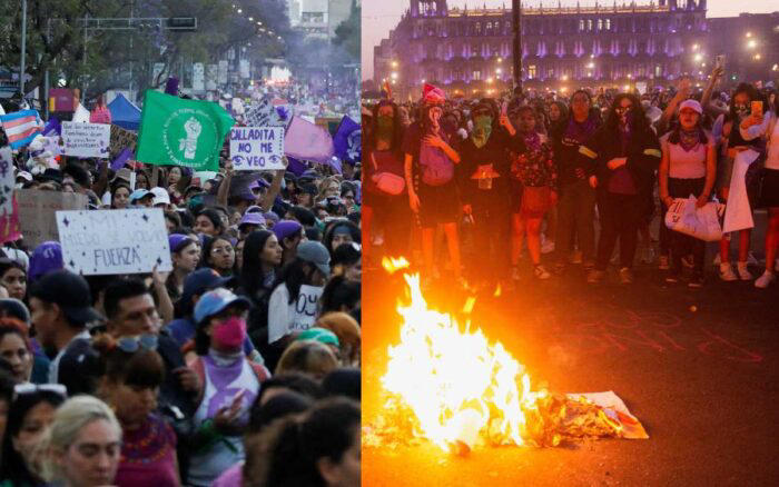 Asistieron 90 mil personas a marcha del Día Internacional de la Mujer en CDMX
