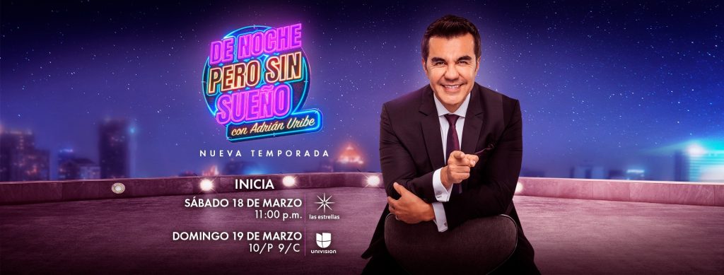 Estreno de la 2ª temporada de “De noche pero sin sueño”, conducido por Adrián Uribe