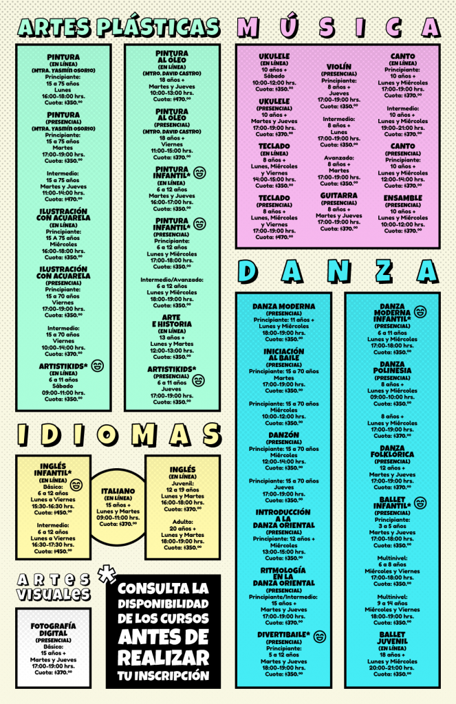 Invita Centro Cultural ISSSTEP a talleres artísticos y recreativos