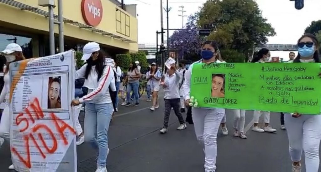 Video desde Puebla: Realizan manifestación por el feminicidio de Gabriela López