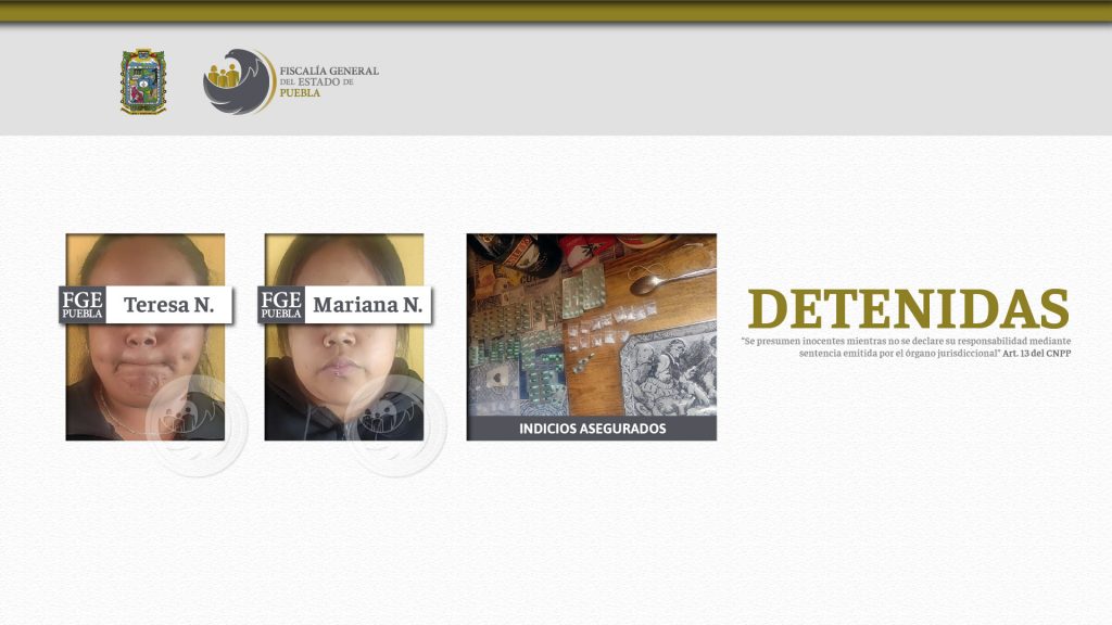 FGE realizó cateo en Yehualtepec, aseguró a dos mujeres con droga