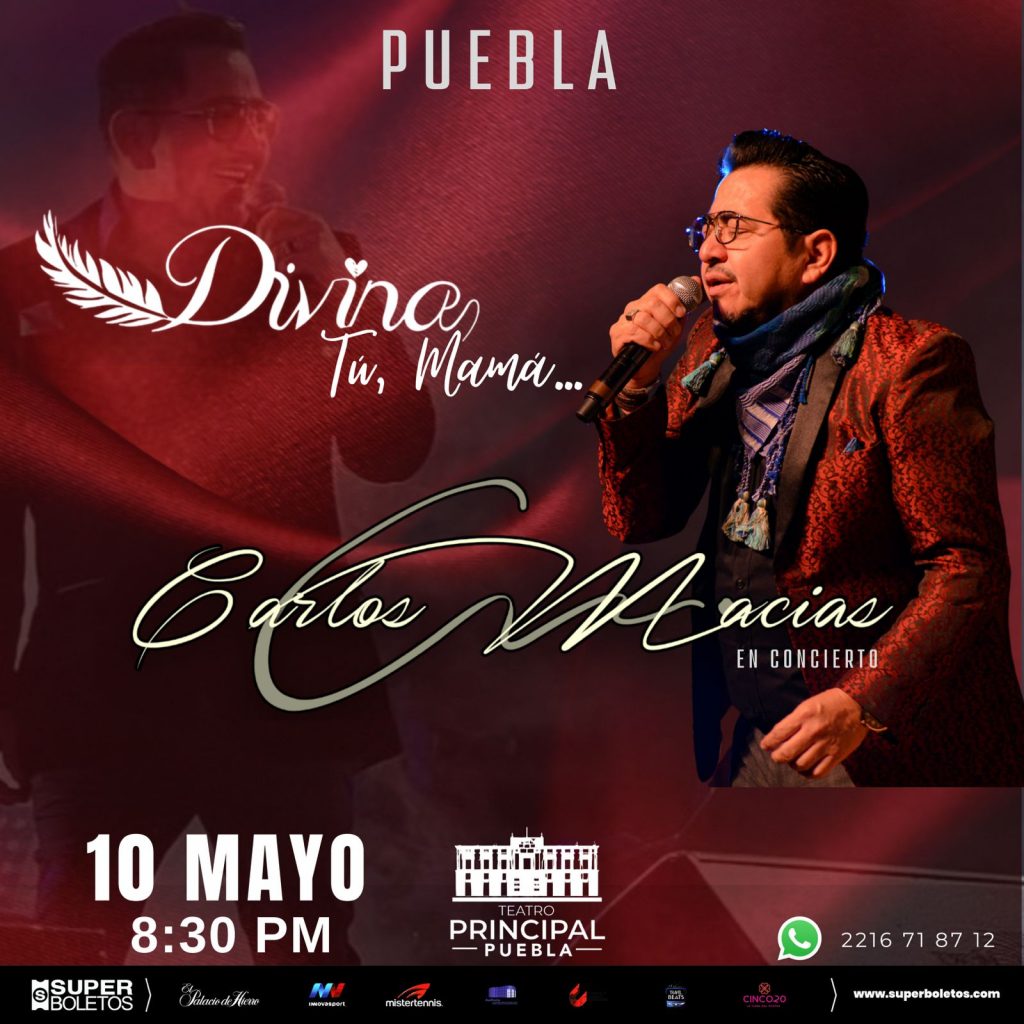 Gran expectativa ha causado el concierto con el que Carlos Macías festejará a las mamás poblanas