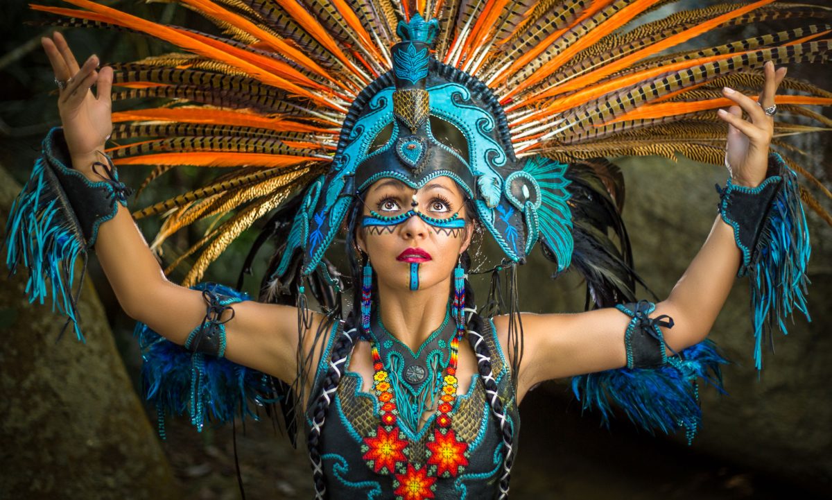 Se llevó a cabo el XXII encuentro de danzas aztecas