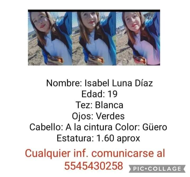 ¡Piden ayuda para localizar a joven de 19 años no localizada en Zacatlán!