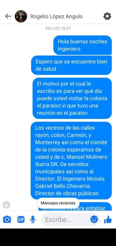 Desde Huauchinango: López Angulo batea peticiones de seguridad de vecinos de la calle Nelly