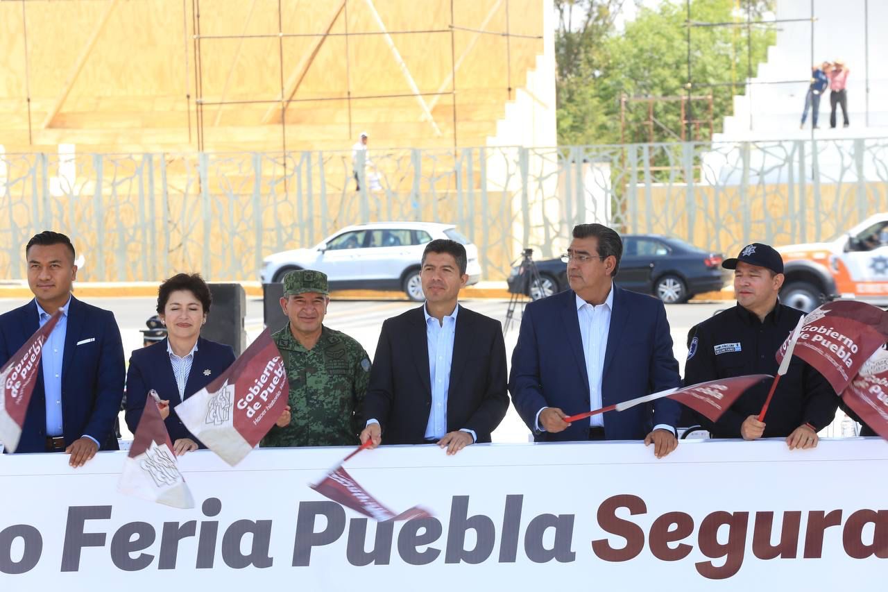 Video desde Puebla: Céspedes Peregrina y Eduardo Rivera inician operativo de seguridad por la Feria 2023