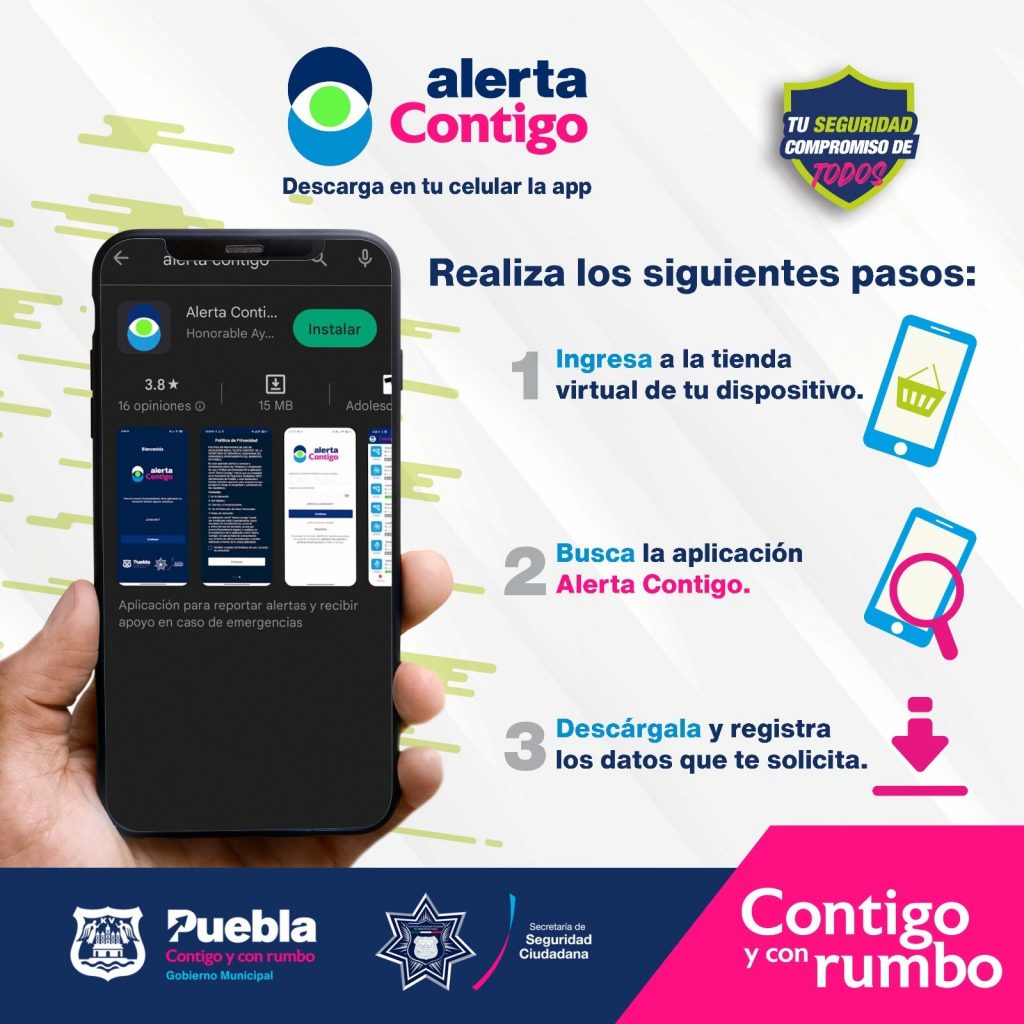 Suman más de 23 mil descargas de “alerta contigo”