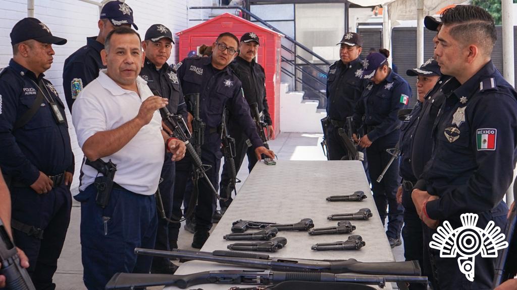 Concluye Policía Auxiliar capacitación a personal operativo en manejo de armas de fuego