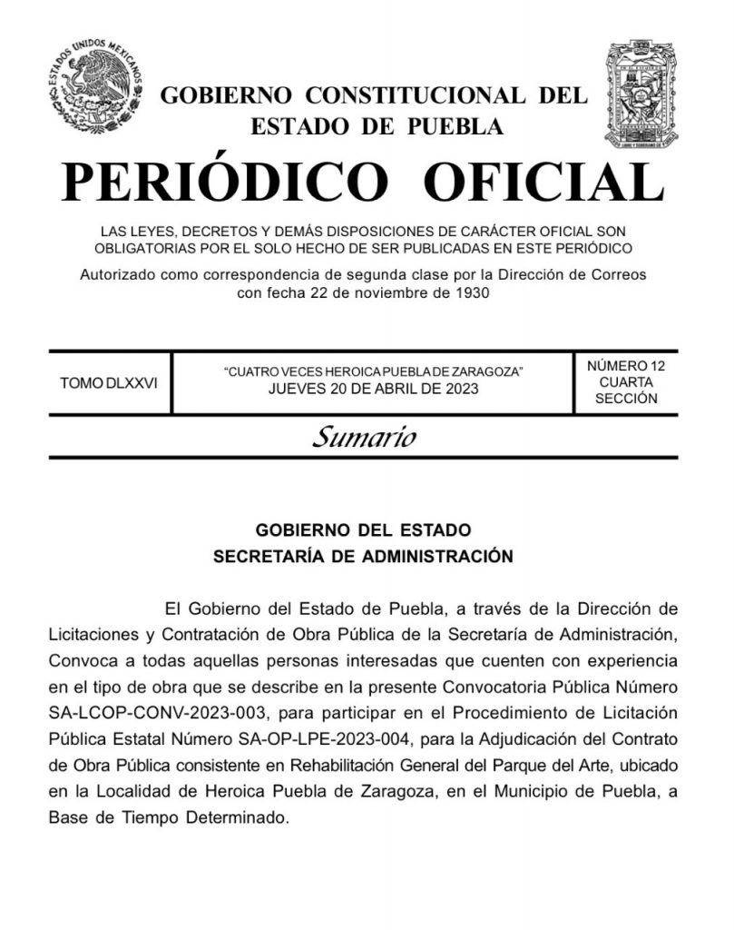 Gobierno lanza licitación para rehabilitar el Parque del Arte