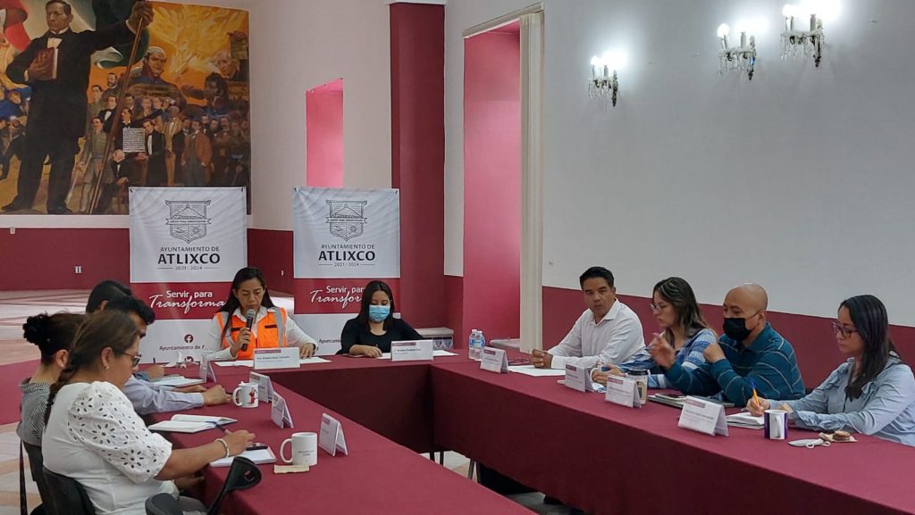 Comisión de Protección Civil del ayuntamiento de Atlixco, en sesión permanente: Ariadna Ayala