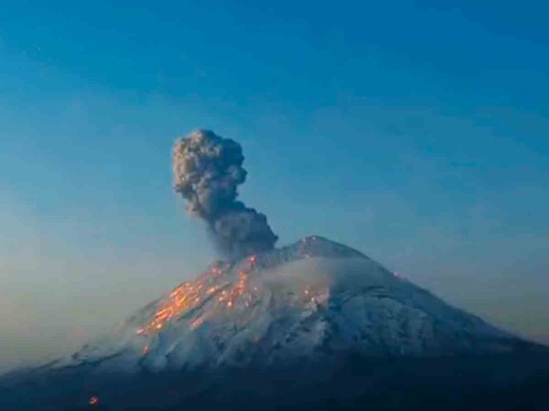 Emite EU alerta de viaje a México por actividad del volcán Popocatépetl