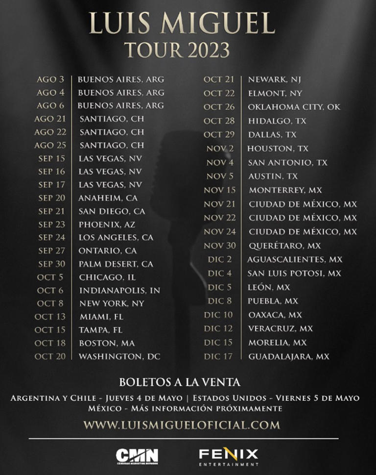 Luis Miguel lanza nueva información acerca de su gira, ¿ya hay fecha para la preventa en México?