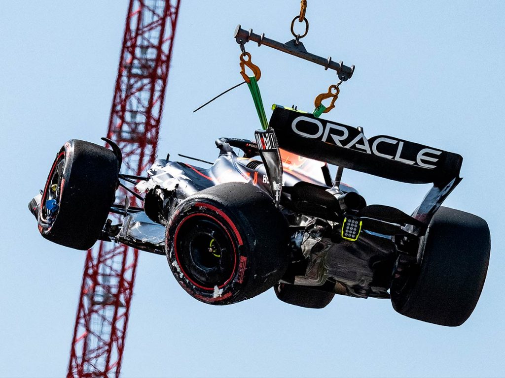 Fotos de cómo quedó el auto de ‘Checo’ Pérez tras estrellarse en Mónaco