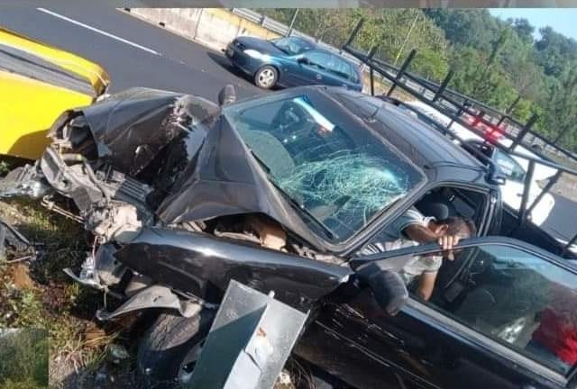 Fuerte accidente en la México Tuxpan