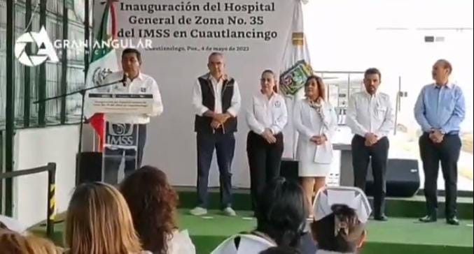 Video desde Puebla: Céspedes Peregrina y Zoé Robledo pusieron en marcha el Hospital IMSS Cuautlancingo