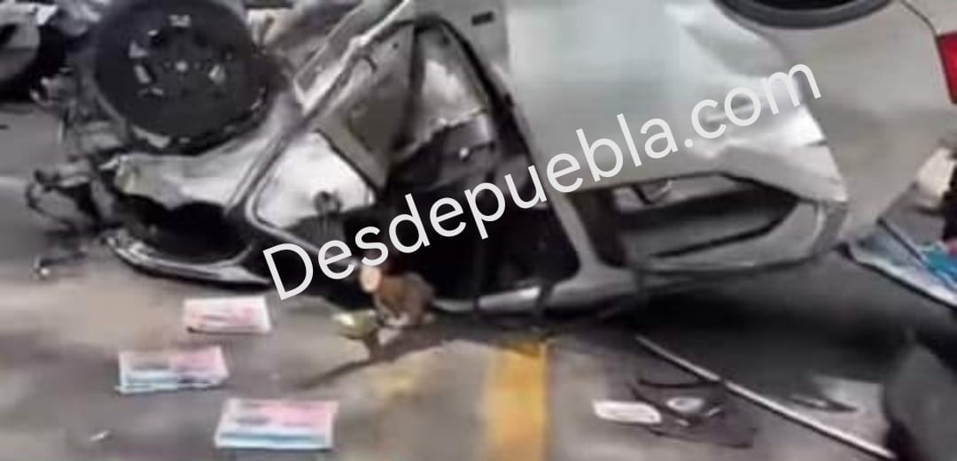 Varios lesionados por fuerte accidente en carretera Chignahuapan-Tlaxco