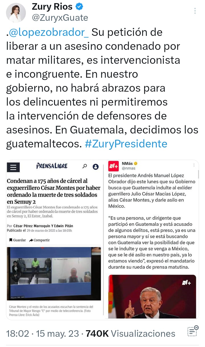 Candidata presidencial guatemalteca condena injerencismo amlista