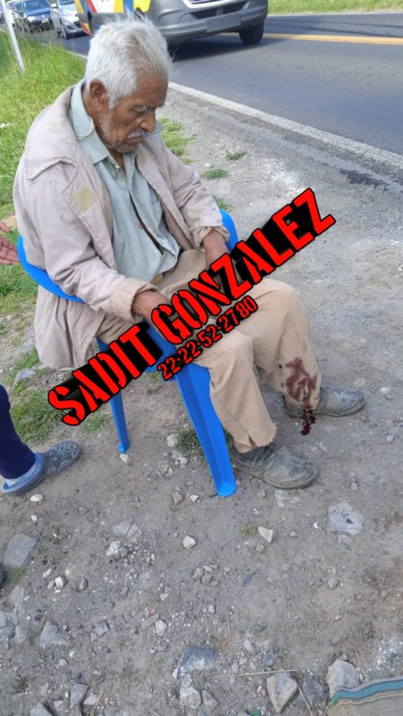 Atropellan a abuelito en Chignautla