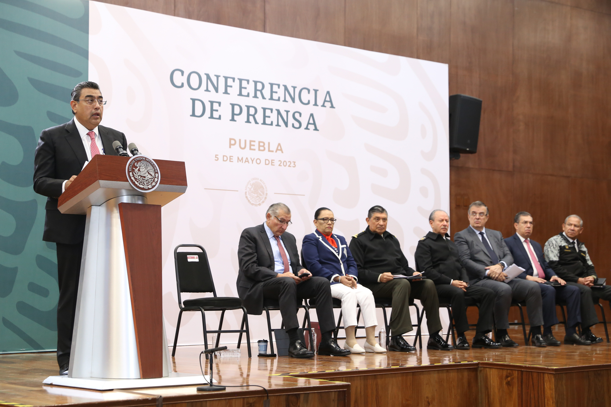Gobernabilidad y seguridad, garantizadas en Puebla: Céspedes Peregrina ante AMLO