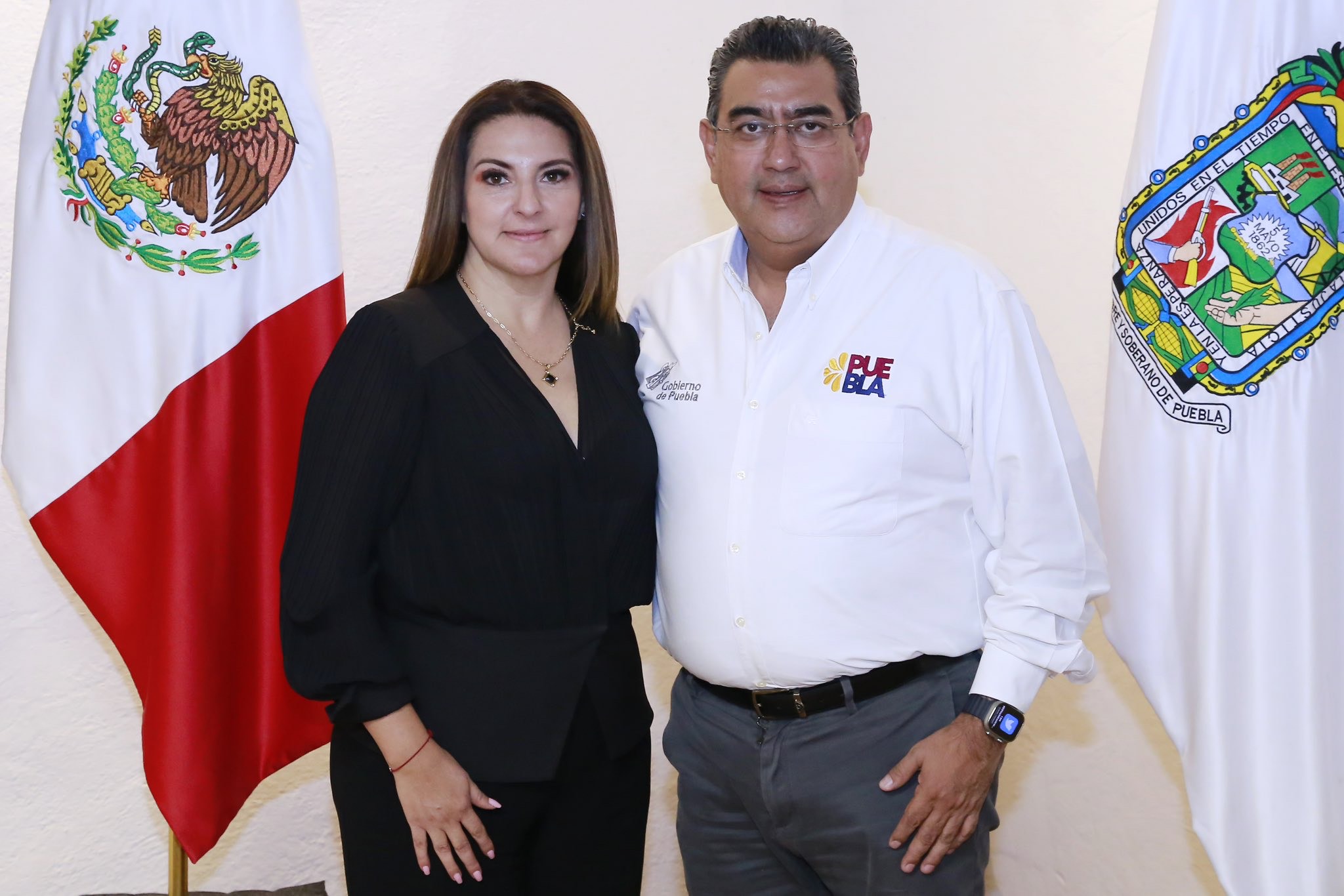 Se reúne Sergio Salomón con la dirigente nacional de Fuerza X México