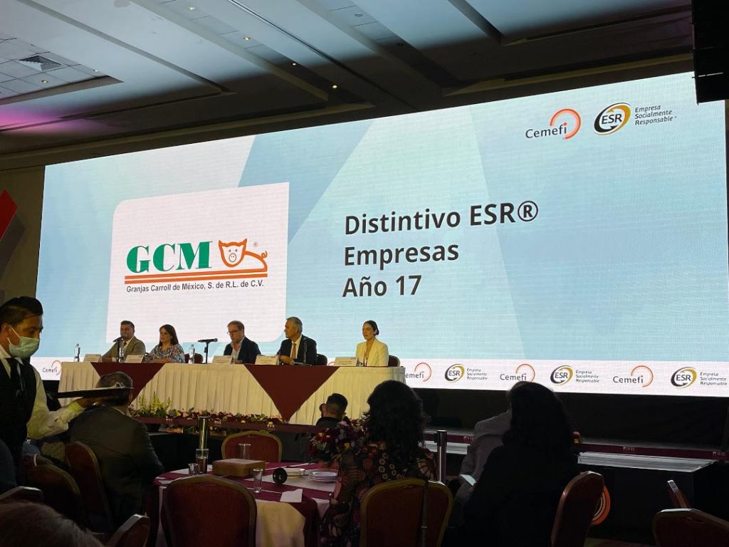 Recibe Granjas Carroll por 17 años consecutivos distintivo como Empresa Socialmente Responsable