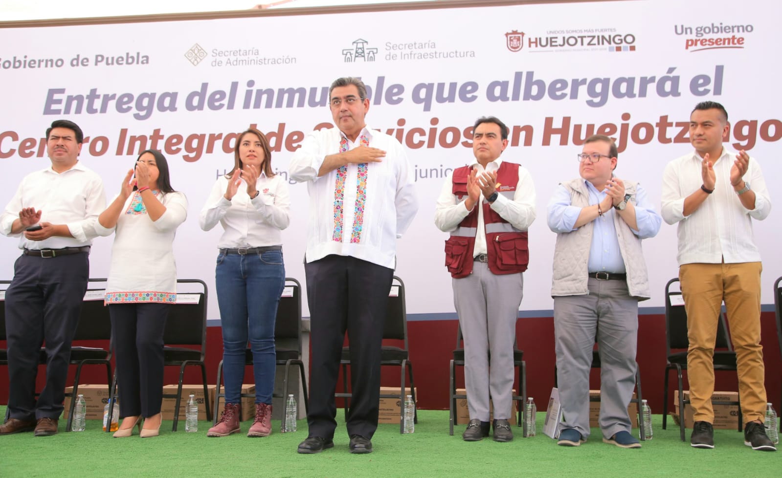 Sergio Salomón inaugura CIS en Huejotzingo