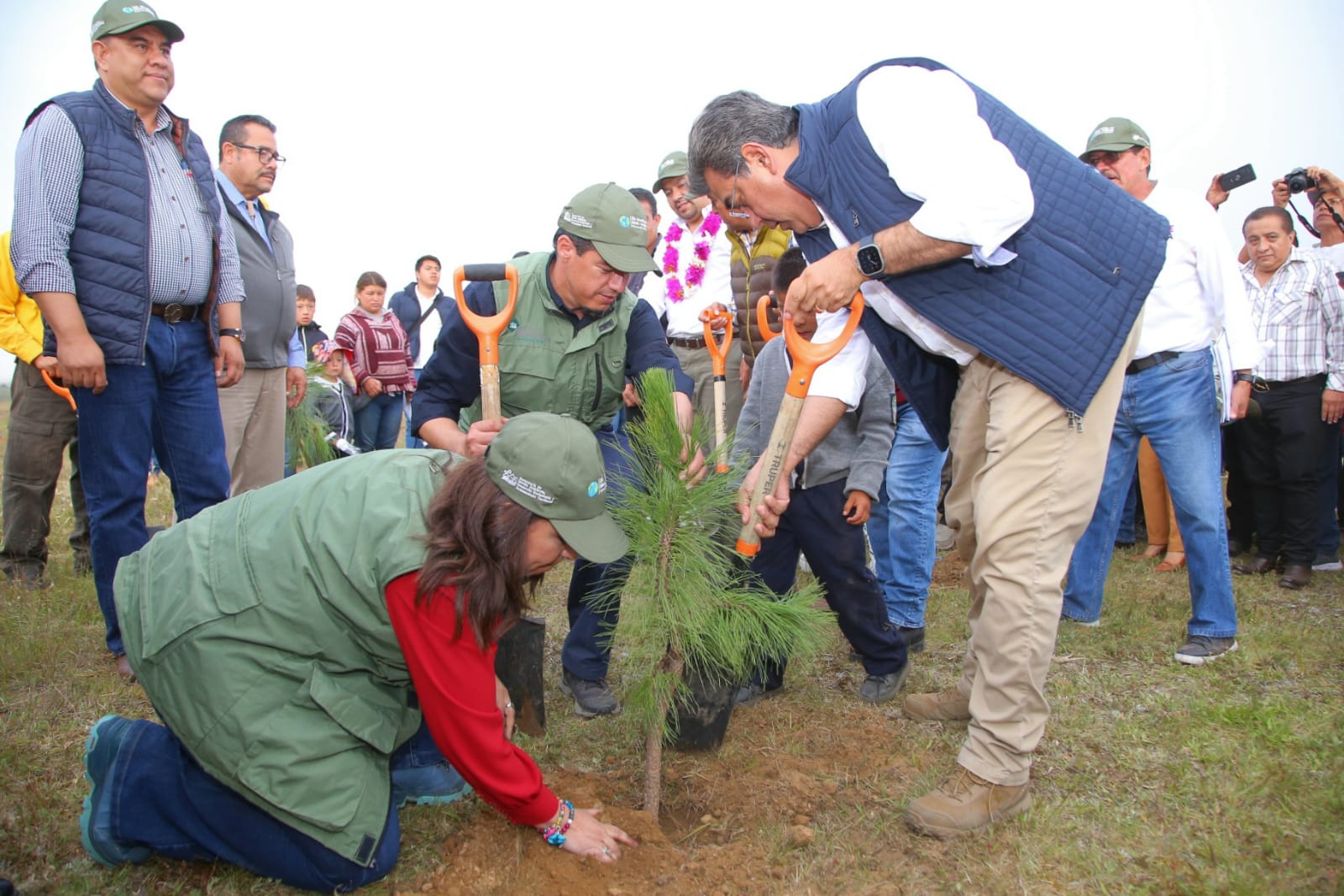 Desde Zacatlán, Céspedes Peregrina refuerza campaña de reforestación
